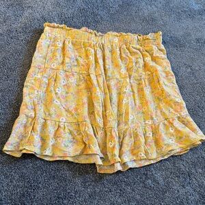 Pink Rose | Floral Mini Skirt